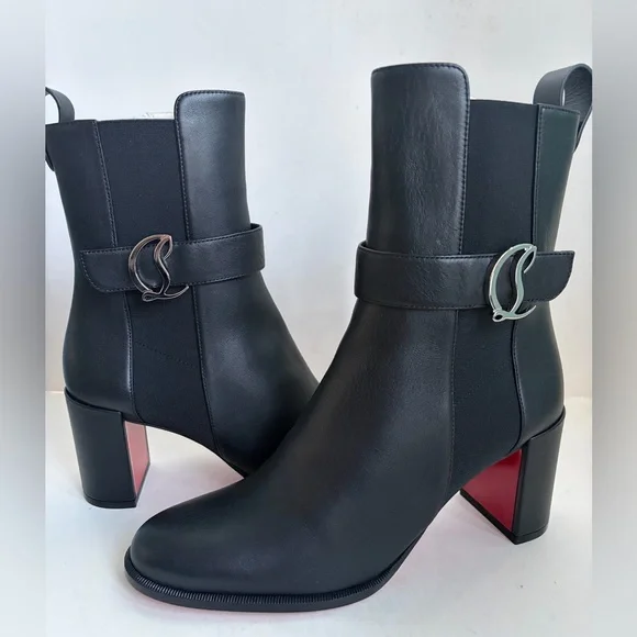Christian Louboutin Leather 70 Chelsea Booties - Picture 3 of 16